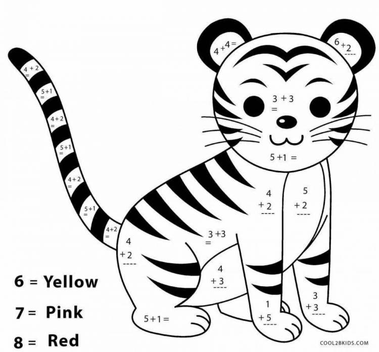 Раскраски Тигр для детей