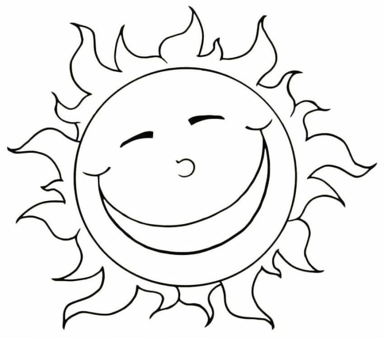 Раскраски Солнышко распечатать или скачать бесплатно в формате PDF