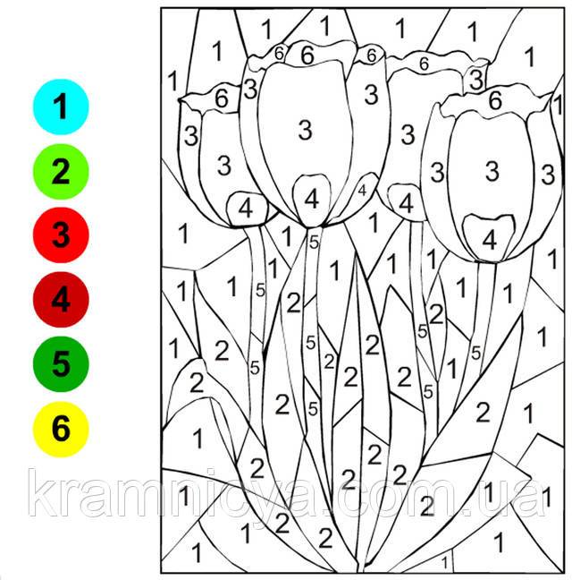 Детские картины раскраски по номерам