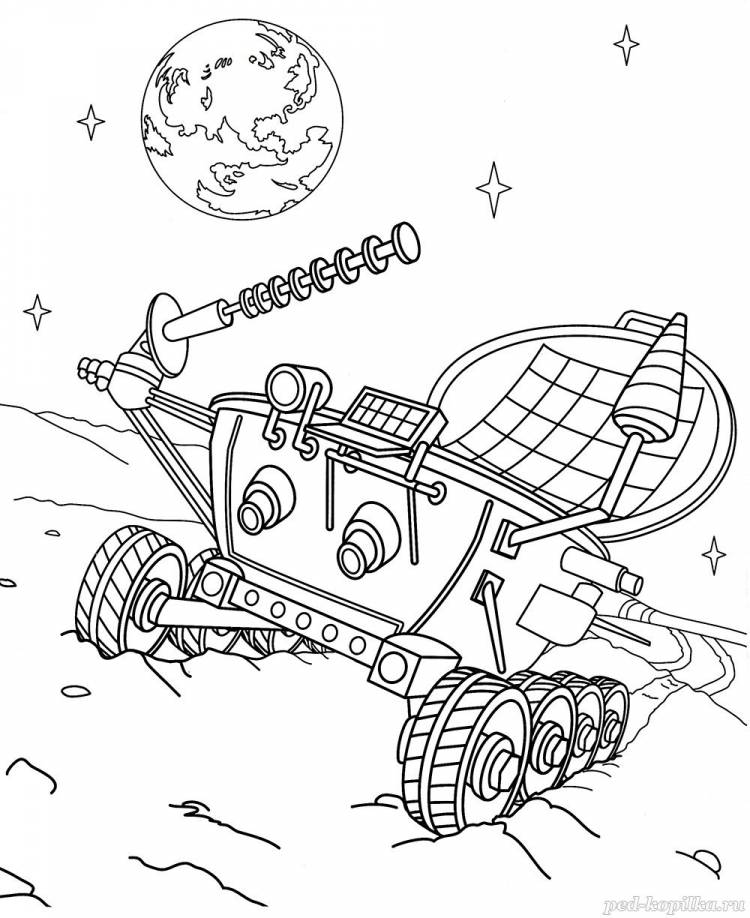 Раскраски ко Дню космонавтики для школьников