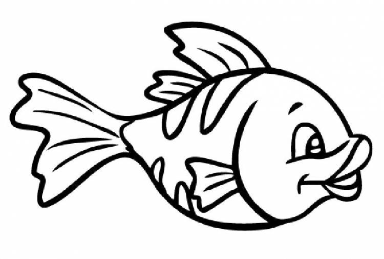 Раскраски детей, Раскраска Рыбы для детей Морские животные