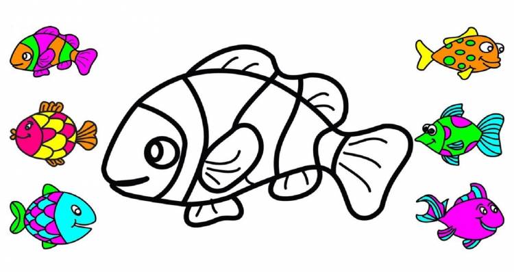 Раскраски рыбы для детей