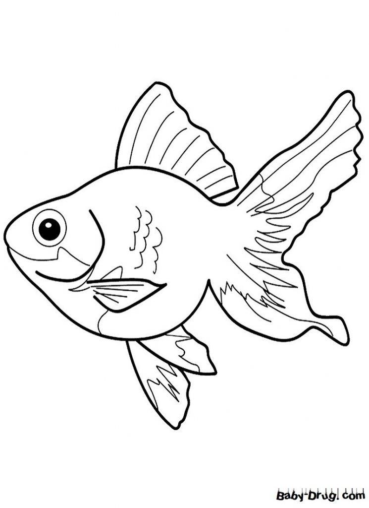 Раскраска Рыбка счастья для детей