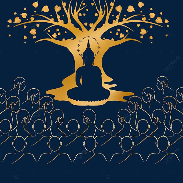 Текстурированная иллюстрация полого персонажа дерева Бодхи на День десяти тысяч будд в Таиланде PNG , дерево бодхи, отрезать, персонаж PNG картинки и пнг PSD рисунок для бесплатной загрузки