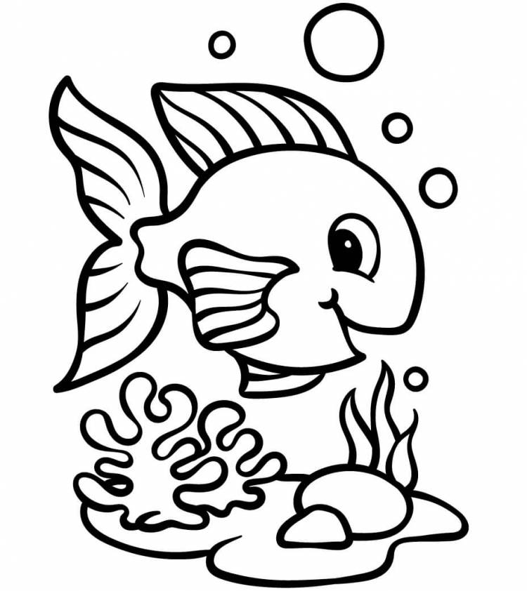 Бесплатные раскраски с рыбками для детей