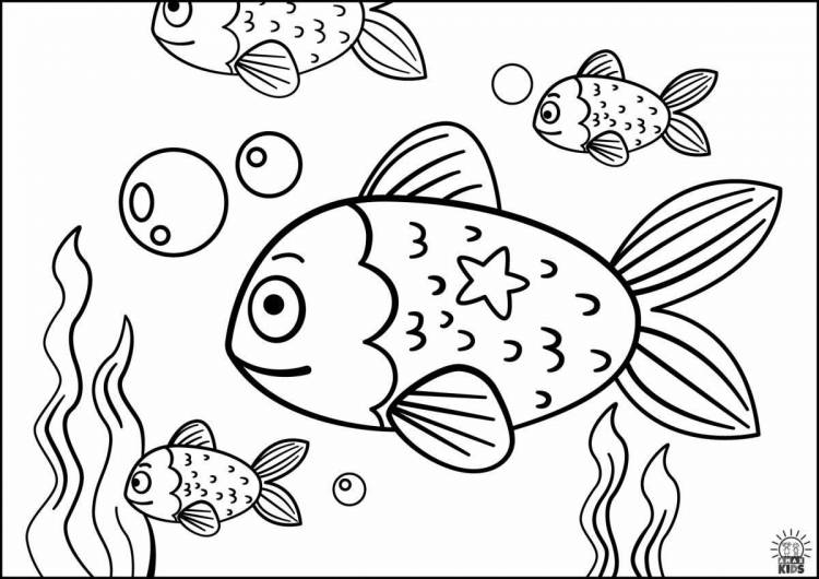 Раскраски Рыбы для детей