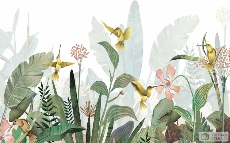 Дизайнерские фотообои Ботаническая иллюстрация