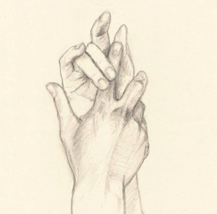 Рука в руке рисунок карандашом 