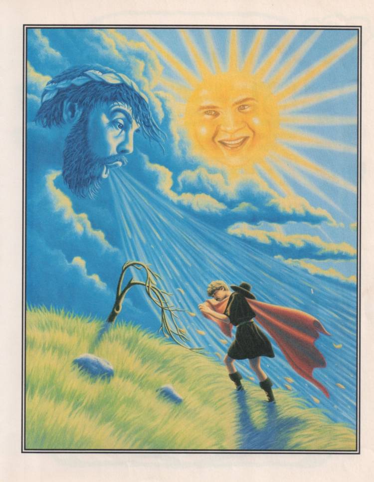 Иллюстрация к сказке солнце и ветер