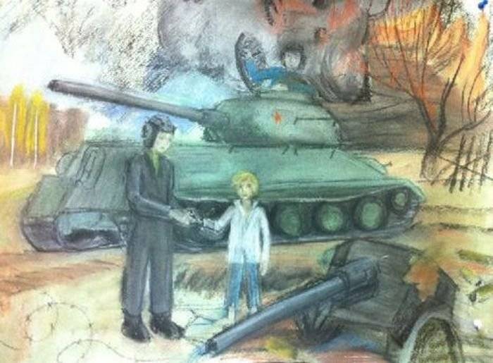 Рассказ танкиста иллюстрация к стихотворению 