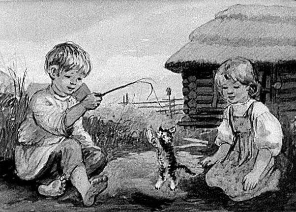Котёнок рассказ Льва Толстого читайте детские сказки онлайн