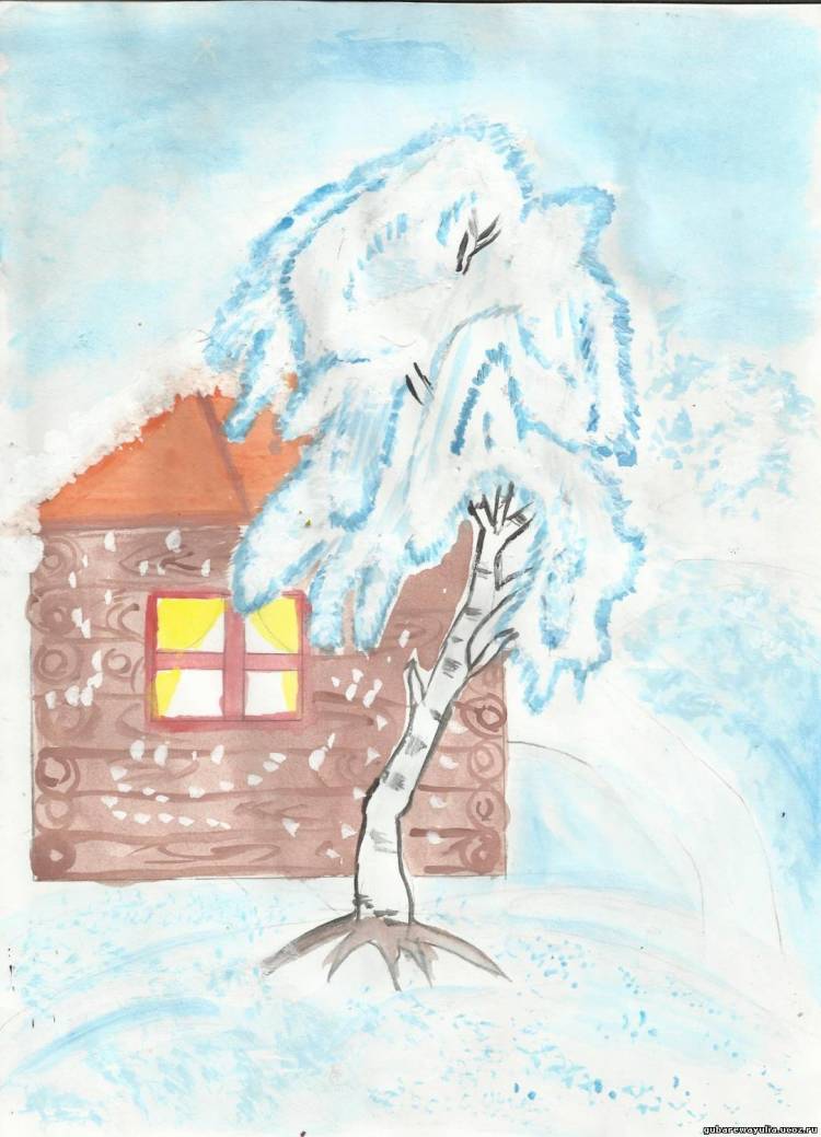 Иллюстрация к стихотворению Есенина белая береза