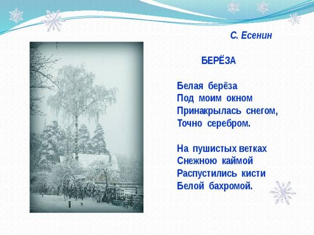 Презентация Сергей Есенин Пороша