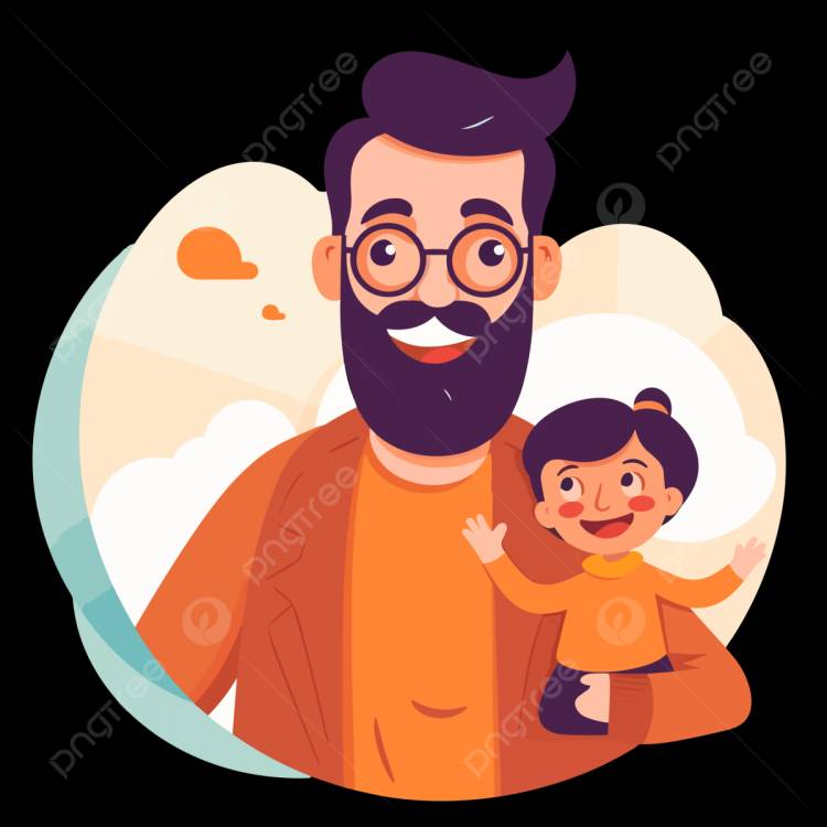 отец и его милая дочь векторная иллюстрация PNG , папа и дочь, отец и ребенок, папа и ребенок иллюстрация PNG картинки и пнг рисунок для бесплатной загрузки