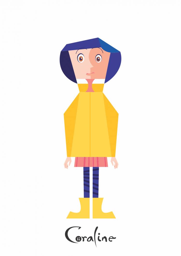 Illustration cover of the book Coraline