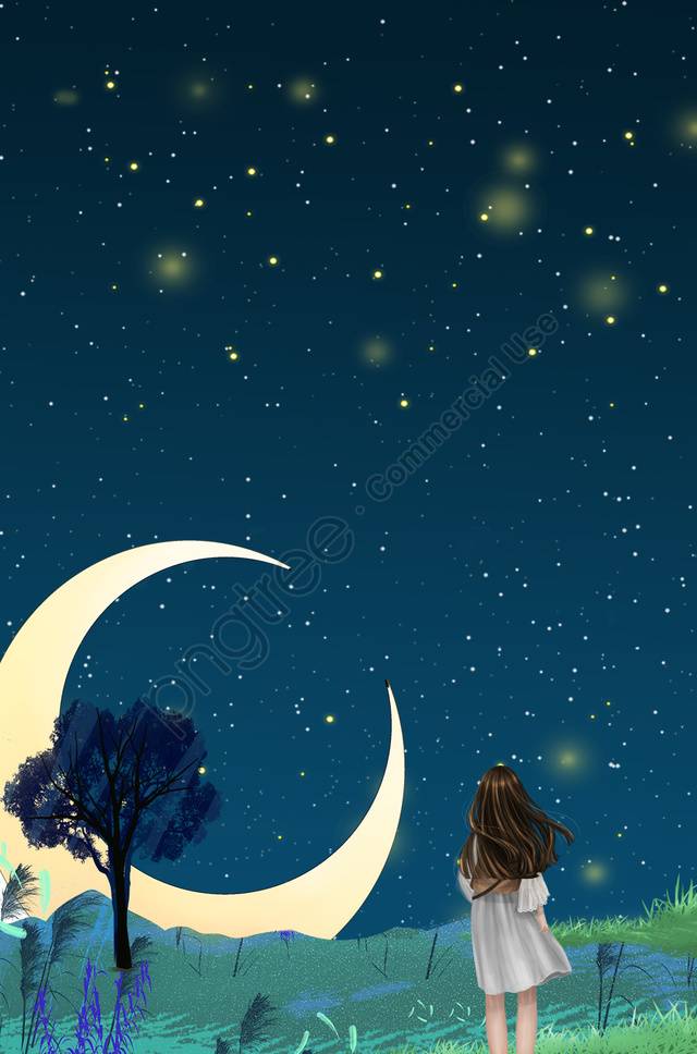 летняя ночь свежее звездное небо ночь PNG , красивая, ад, красивая история Иллюстрация Изображение на Pngtree, Роялти-фри