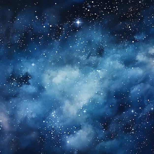 Красивое звездное небо фантазия акварель сказка клипарт иллюстрация