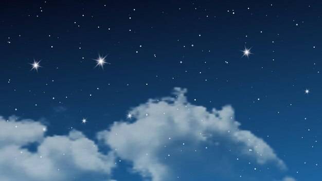 Ночное небо с облаками и множеством звезд абстрактный фон природы со звездной пылью в глубокой вселенной векторная иллюстрация