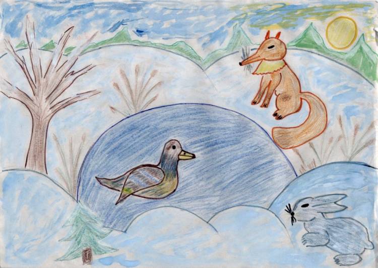 Детские рисунки к сказкам мамина сибиряка 