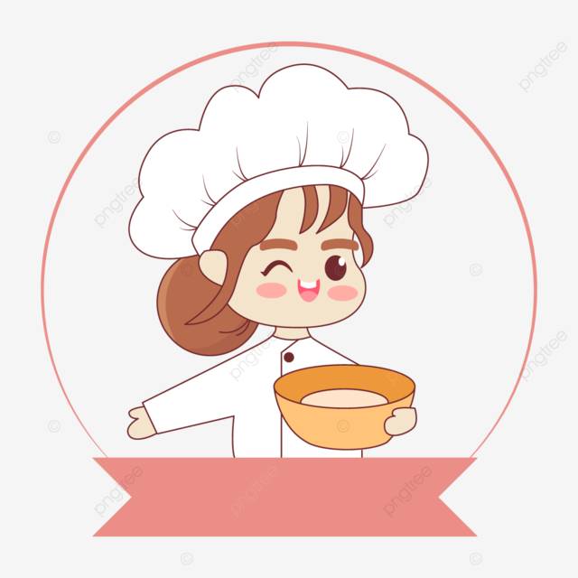 милая девушка шеф повар векторная иллюстрация для логотипа еды или ресторана PNG , повар, милый повар, девушка повар PNG картинки и пнг рисунок для бесплатной загрузки