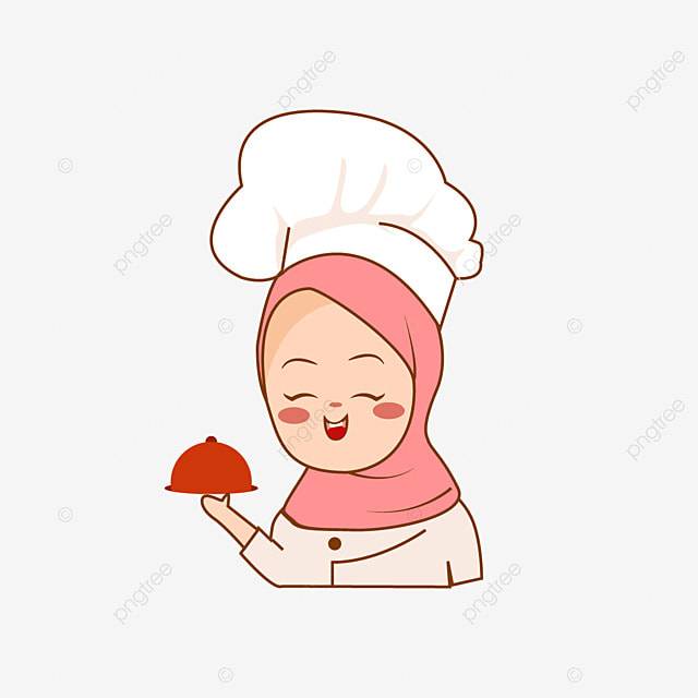 симпатичная женщина повар PNG , мусульманка, шеф повар, хиджаб PNG картинки и пнг рисунок для бесплатной загрузки