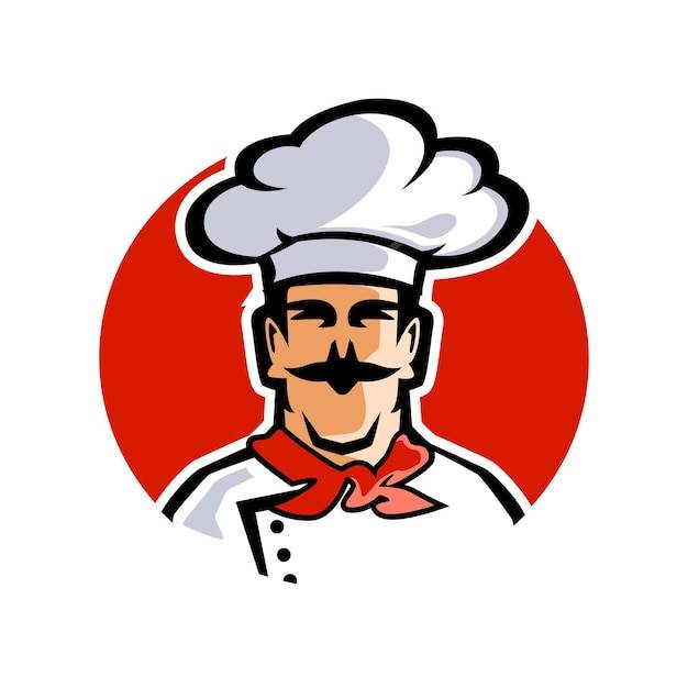 Шеф-повар в шляпе концептуальная векторная иллюстрация кулинарного ресторана