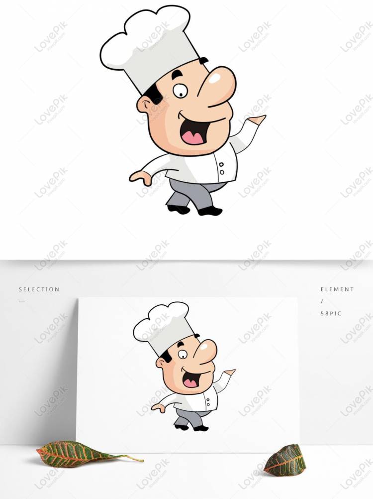 Нарисованная рукой иллюстрация характера шеф-повара для коммерче изображение_Фото номер