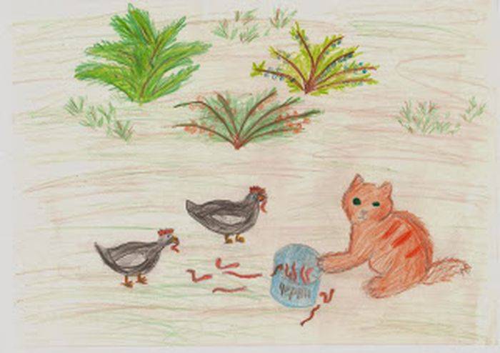 Рисунок кот ворюга Паустовский для учеников