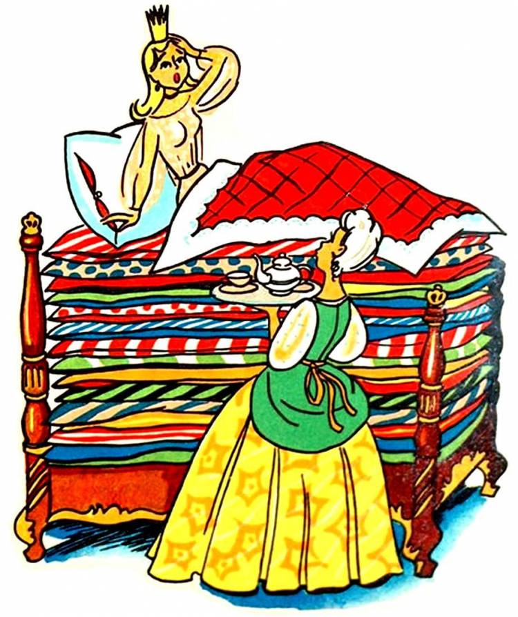 Иллюстрация к сказке Принцесса на горошине