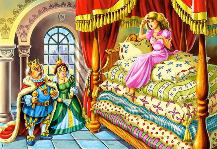 Арты иллюстрация к сказке принцесса на горошине 