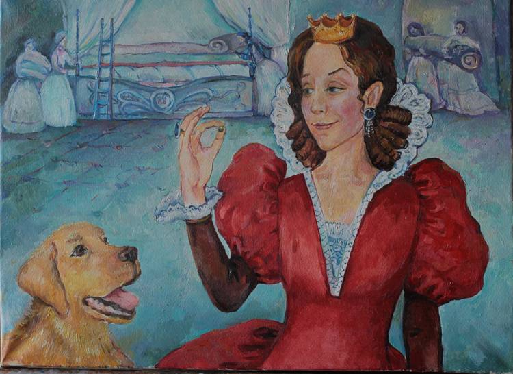 Иллюстрация Королева из сказки amp;Принцесса на горошинеamp; в