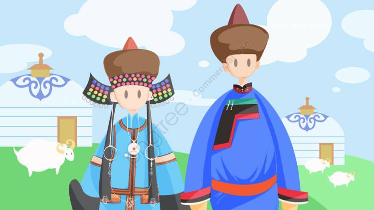 Монгольский свадебный национальный костюм юрт овец PNG , монгольский, Монголия, прерия Иллюстрация Изображение на Pngtree, Роялти-фри
