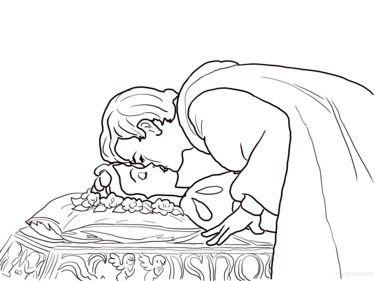 Легкий рисунок к сказке спящая царевна