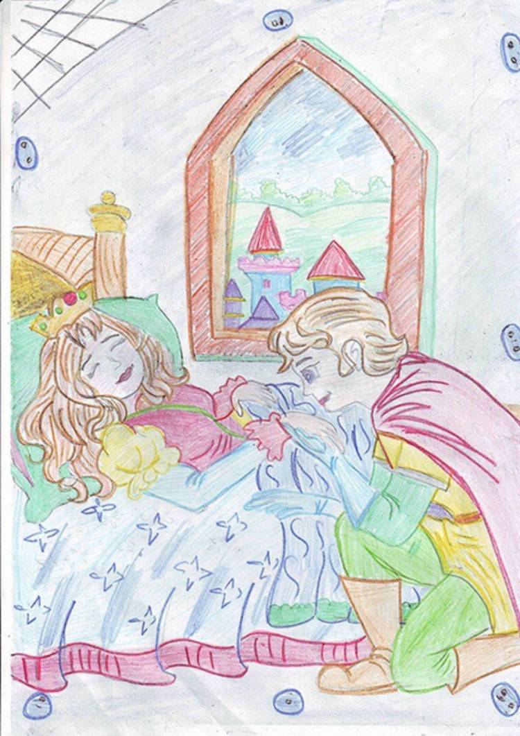 Идеи для срисовки к сказке спящая царевна жуковский легкие 