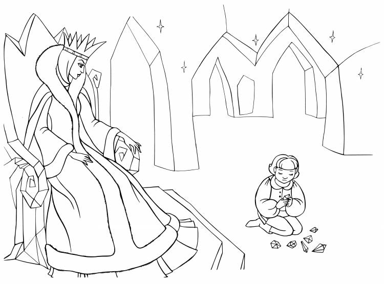 Рисунки к сказке снежная королева