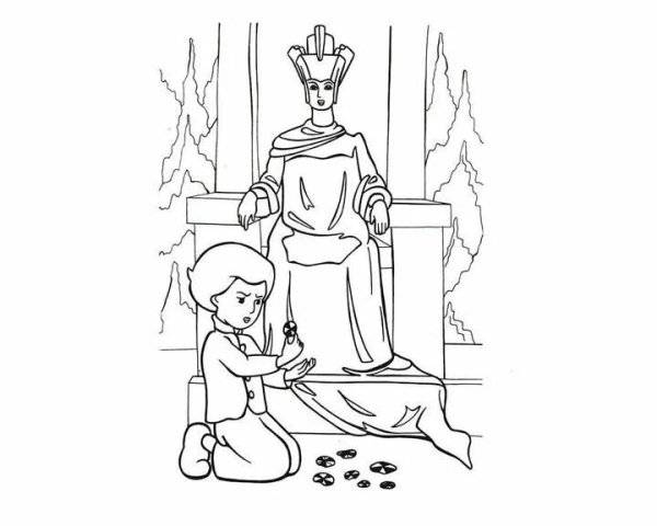 Картинки снежная королева из сказки для срисовки карандашом 