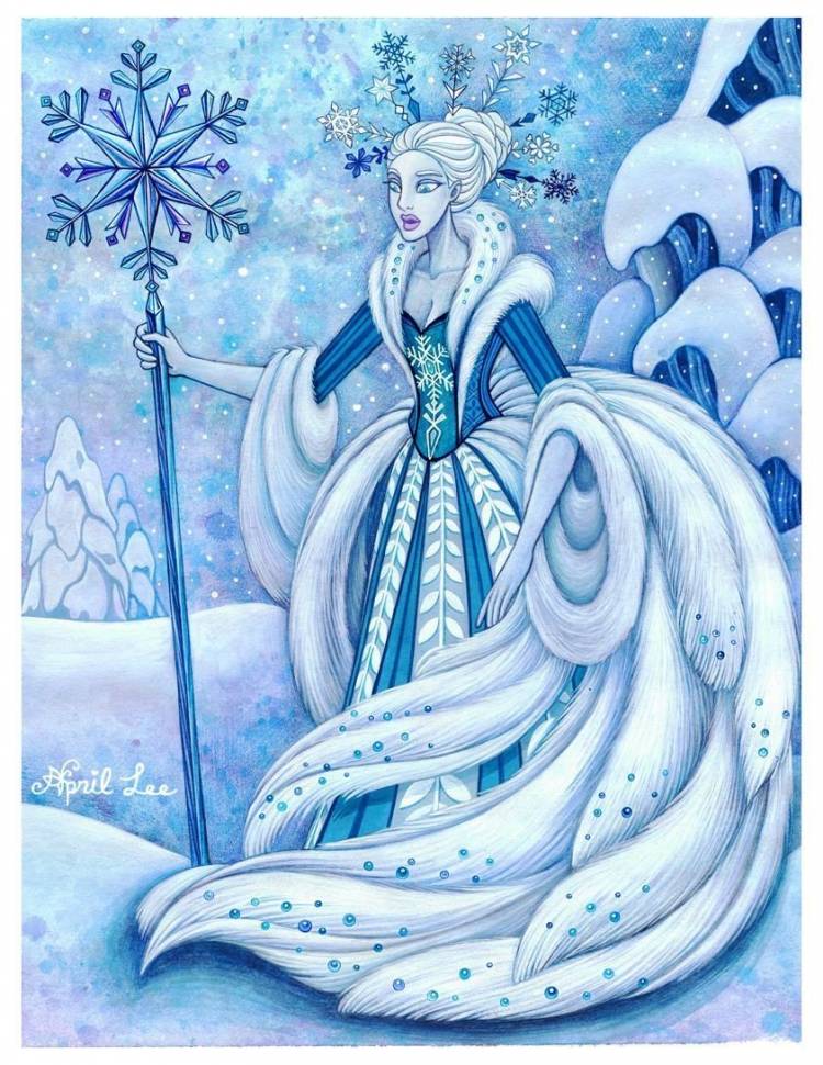 Картинки снежная королева для детей нарисованные 