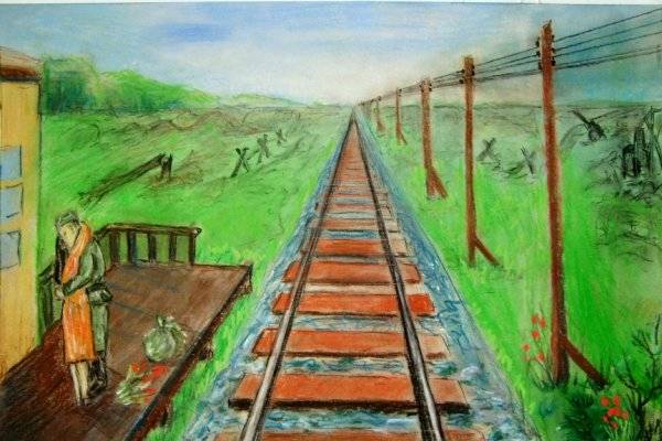 Железная дорога рисунок 