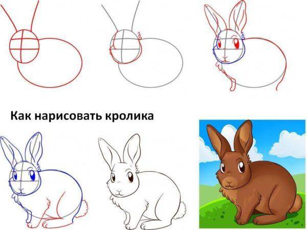 Красивые рисунки на Новый год Кролика