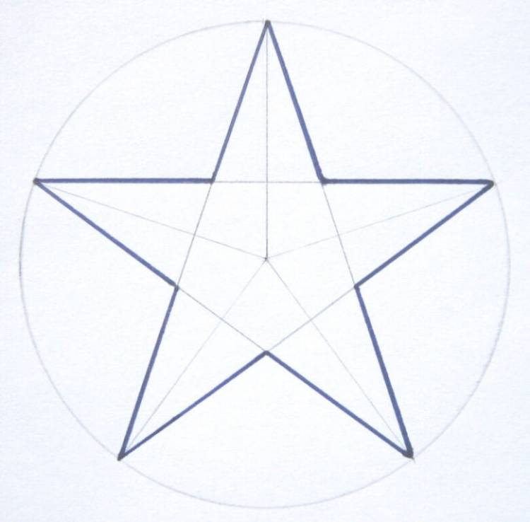 Как нарисовать звезду пошагово карандашом