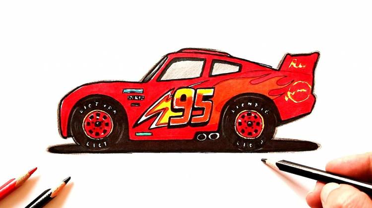 How to draw Lightning McQueen