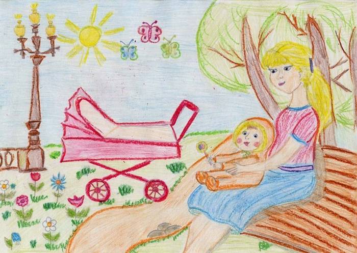 Рисунки к дню матери для школы и детского сада