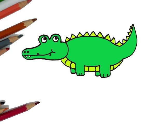 Рисуем крокодила с детьми