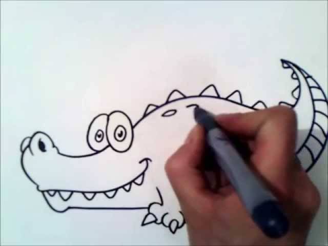 как рисовать крокодила
