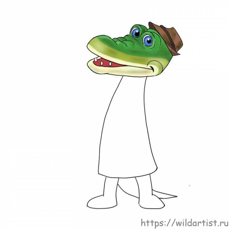Как нарисовать крокодила Гену