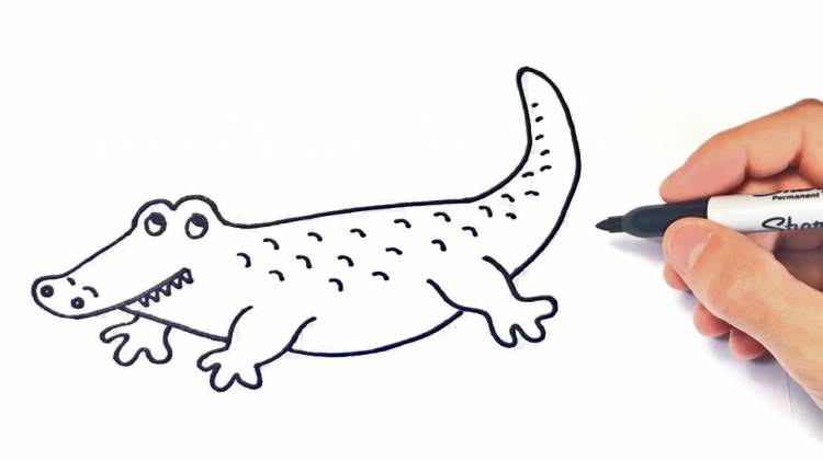 Как легко нарисовать крокодила за три минуты
