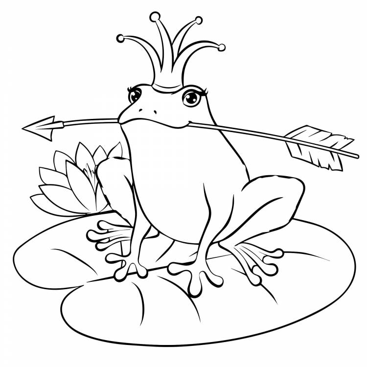 Лягушка царевна рисунок
