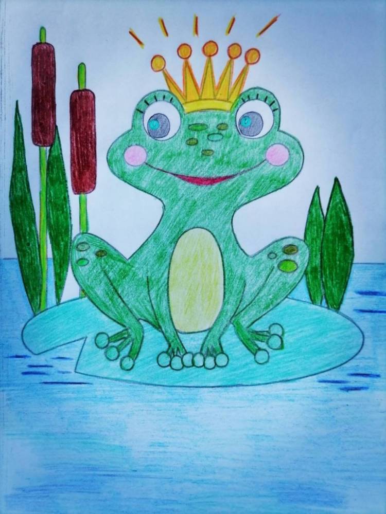 Детские рисунки к сказке царевна лягушка