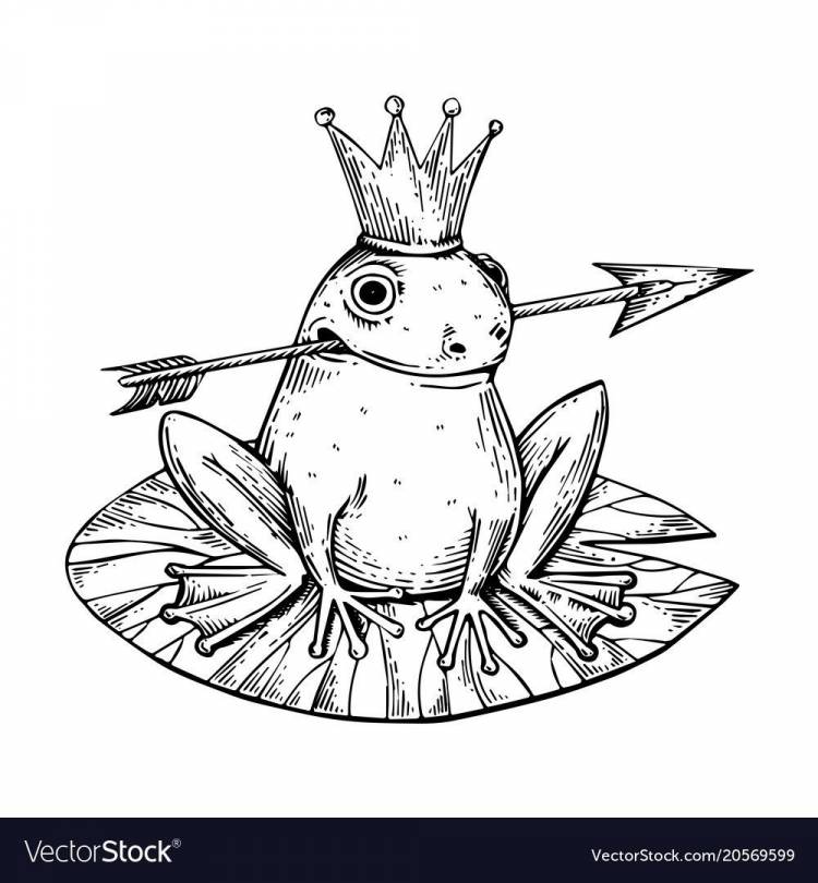Рисунок царевна лягушка легко