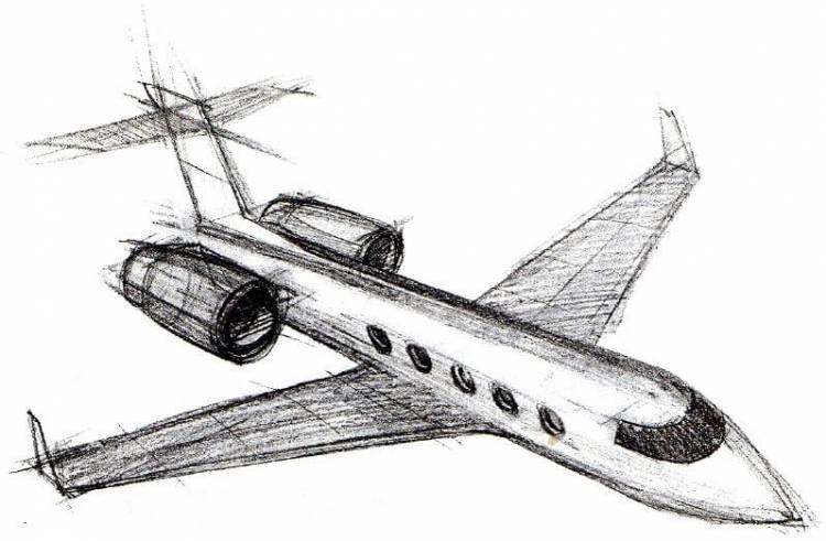 Как нарисовать самолет карандашом для начинающих поэтапно, легко